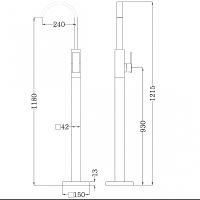 Смеситель для раковины Abber Wasserfall Хром арт-AF8640 — фото 6, Смесители напольные