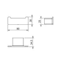Двойной крючок Langberger Black Edition Черный матовый арт-11332A-BP — фото 2, Крючки для полотенец