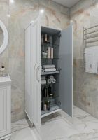 Товар: Шкаф пенал Caprigo Valletta 66 Белый матовый арт-35351-SF027 - фото 2 Шкаф пенал Caprigo Valletta 66 Белый матовый арт-35351-SF027 — фото 2, Пеналы для ванной комнаты