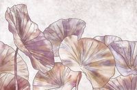 Фреска Ortograf Grafika Natura 31512 Фактура бархат FX Флизелин (4,1*2,7) Фиолетовый/Оранжевый/Серый, Цветы/Абстракция арт-31512 (бархат FX) — фото 2, Фрески