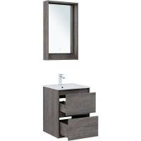 Тумба под раковину Aquanet Милан 50 подвесная Дуб рошелье арт-336371 — фото 11, Тумбы под раковину