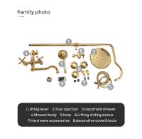 Душевая система Gappo G89-6 Золото арт-G2489-6 — фото 10, Душевые стойки