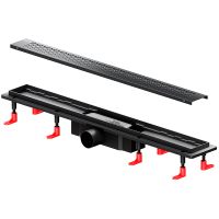 Душевой лоток AM.PM PrimeFlow 70 с Черной матовой решеткой Cut Gradient арт-W02SC-P11-070-01BM — фото 2, Душевые лотки