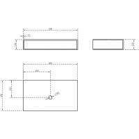 Тумба под раковину Abber Stein 80 подвесная Белая матовая арт-AS1612 — фото 5, Тумбы под раковину