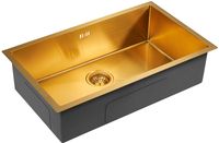 Кухонная мойка Paulmark Next 74 Uni Брашированное золото арт-PM217444-BG — фото 2, Кухонные мойки