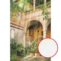 Фреска Ortograf Городской пейзаж 3965 Фактура бархат FX Флизелин (1,8*2,7) Бежевый/Зеленый, Город/Листья арт-3965 (бархат FX) — фото 1, Фрески