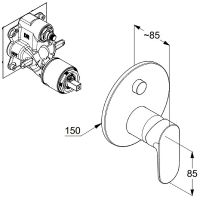 Товар: Смеситель для душа Kludi Louva Хром арт-247590575 - фото 2 Смеситель для душа Kludi Louva Хром арт-247590575 — фото 2, Смеситель для душа