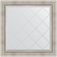 Зеркало Evoform Exclusive-G 86х86 с гравировкой в багетной раме - Римское серебро 88 мм арт-BY 4319 — фото 1, Зеркала в ванную комнату