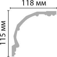 Товар: Карниз Decomaster 2400x115x118 мм арт-DP 51A - фото 3 Карниз Decomaster 2400x115x118 мм арт-DP 51A — фото 3, Карнизы
