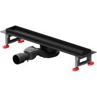 Душевой лоток AM.PM MasterFlow 50 с Черной матовой решеткой / под плитку Tile арт-W01SC-U11-050-04BM — фото 1, Душевые лотки