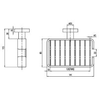 Мыльница Villeroy&Boch Elements-Striking Хром арт-TVA15200800061 — фото 2, Мыльницы