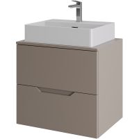 Тумба с раковиной Orange Line 60 подвесная Латте матовый арт-Li-60TuLMDF+B04-500W — фото 1, Тумбы с раковиной