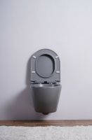 Унитаз Esbano Azalea подвесной Серый матовый с сиденьем Микролифт арт-ESUPAZALGM — фото 7, Подвесные унитазы