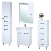 Зеркало со шкафом Bellezza Сиена 60 R с подсветкой Белое арт-4613909001014 — фото 2, Зеркальные шкафы в ванную