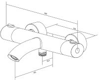 Смеситель для ванны AM.PM Sense с термостатом Хром арт-F7550064 — фото 8, Смеситель для ванны