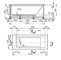 Товар: Акриловая ванна Veedi Anica 170х70 без гидромассажа арт-13017070 - фото 2 Акриловая ванна Veedi Anica 170х70 без гидромассажа арт-13017070 — фото 2, Акриловые ванны