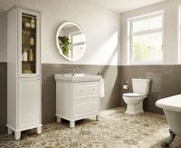 Товар: Шкаф пенал Roca Carmen 44 Сатин белый арт-857137415 - фото 2 Шкаф пенал Roca Carmen 44 Сатин белый арт-857137415 — фото 2, Пеналы для ванной комнаты