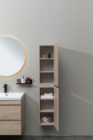 Шкаф пенал Aquanet Нота New 30 подвесной Дуб светлый арт-334201 — фото 11, Пеналы для ванной комнаты