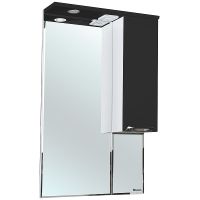 Зеркало со шкафом Bellezza Альфа 55 R с подсветкой Белое Черное арт-4618808001042 — фото 1, Зеркальные шкафы в ванную