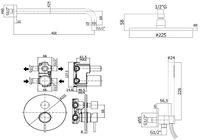 Душевая система Paffoni Light Белая матовая арт-KITLIG018BO — фото 5, Встраиваемые душевые комплекты
