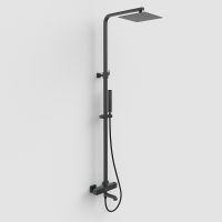 Душевая система Berges Kalisto 3S с термостатом Черная матовая арт-075024 — фото 2, Душевые стойки