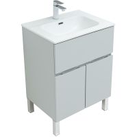 Комплект мебели для ванной Aquanet Алвита New 60 Серый матовый арт-274530 — фото 7, Комплекты мебели для ванной