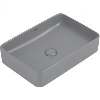 Раковина-чаша Abber Rechteck 51 Серая матовая арт-AC2207MG — фото 1, Раковины накладные