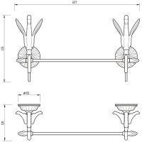 Товар: Полотенцедержатель Migliore Luxor Золото арт-26132 - фото 3 Полотенцедержатель Migliore Luxor Золото арт-26132 — фото 3, Полотенцедержатели