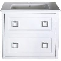 Товар: Комплект мебели для ванной ASB-Woodline Рома 80П подвесной Белый арт-10856+27654+12221 - фото 2 Комплект мебели для ванной ASB-Woodline Рома 80П подвесной Белый арт-10856+27654+12221 — фото 2, Комплекты мебели для ванной