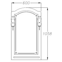 Зеркало Opadiris Лоренцо 60 Белое матовое с выключателем арт-00-00007043 — фото 5, Зеркала в ванную комнату
