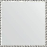 Зеркало Evoform Definite 58х58 в багетной раме - Витое серебро 28 мм арт-BY 0605 — фото 1, Зеркала в ванную комнату