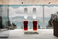 Раковина Abber Kristall 45 Красная арт-AT2701Rubin-H — фото 3, Раковины напольные