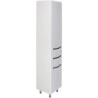 Шкаф пенал Mixline Диамант 35 Белый арт-522471 — фото 1, Пеналы для ванной комнаты