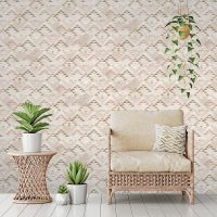 Обои Lutece Les Essentiels Винил на флизелине (0,53*10,05) Бежевый/Розовый/Коричневый, Абстракция/Геометрия арт-51201703 — фото 2, Обои для стен