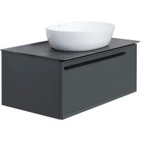 Тумба под раковину La Fenice Elba 80 подвесная Серая матовая арт-FNC-01-ELB-G-80 — фото 2, Тумбы под раковину