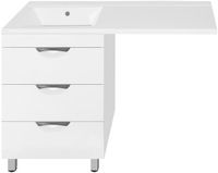 Товар: Тумба под раковину Style Line Жасмин 120 с 3 ящиками Белая арт-ЛС-00000644 - фото 3 Тумба под раковину Style Line Жасмин 120 с 3 ящиками Белая арт-ЛС-00000644 — фото 3, Тумбы под раковину