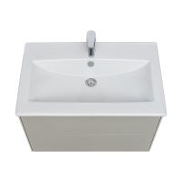 Тумба под раковину Aquaton Сохо 75 подвесная Слэйт Галька серая арт-1A258101AJ9A0 — фото 3, Тумбы под раковину