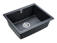 Кухонная мойка Paulmark Gera 60 Черный металлик арт-PM205546-BLM — фото 2, Кухонные мойки