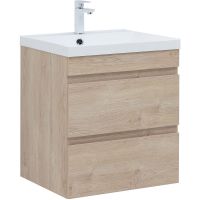 Тумба под раковину Aquanet Нота New 58 подвесная Дуб светлый арт-334197 — фото 1, Тумбы под раковину