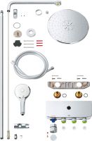 Душевая система Grohe SmartControl с термостатом Хром арт-26507000 — фото 8, Душевые стойки