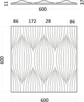 Гипсовая 3д панель Artpole Platinum Blade глянцевая 600x600 мм арт-GM-0010 — фото 6, Гипсовые 3Д панели