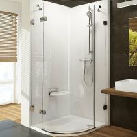 Душевой уголок Ravak Brilliant BSKK3-80 80х80 L профиль Хром стекло Transparent арт-3UL44A00Y1 — фото 1, Душевые уголки четверть круга