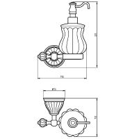 Дозатор для жидкого мыла Migliore Olivia Хром Белый арт-17484 — фото 2, Дозаторы