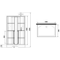 Душевая кабина Niagara Standart 100x80 R без гидромассажа арт-ST100/80/15QR/KL/BKT — фото 10, Душевые кабины