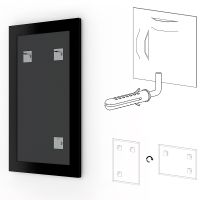 Зеркало Evoform Definite 156х76 в багетной раме - Орех 65 мм арт-BY 1119 — фото 4, Зеркала в ванную комнату