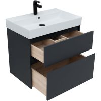 Тумба под раковину Aquanet Бруклин 70 подвесная Антрацит матовый арт-310141 — фото 7, Тумбы под раковину