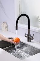 Смеситель для кухни Paulmark Salix Вороненая сталь арт-Sa213419-GM — фото 3, Смесители для кухни