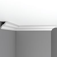 Товар: Карниз Decomaster 2400x57x53 мм арт-DP 350 - фото 1 Карниз Decomaster 2400x57x53 мм арт-DP 350 — фото 1, Карнизы