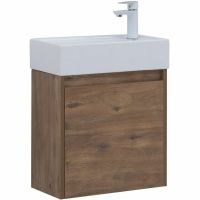 Тумба с раковиной Aquanet Nova Lite 50 подвесная Дуб рустикальный арт-302521 — фото 1, Тумбы с раковиной