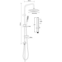 Душевая система Agger Marine Хром арт-S002cr — фото 6, Душевые стойки